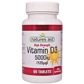 Natures Aid High Strength Vitamin D3 5000IU 60 Tablets