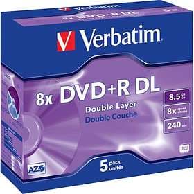 Verbatim DVD+R DL 8.5GB 8x 5-pack Jewel Case