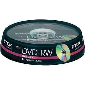 TDK DVD-RW 4.7GB 4x 10-pack Cakebox