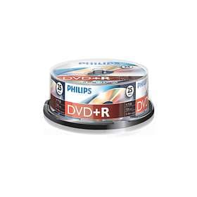 Philips DVD+R 4.7GB 16x 25-pack Cakebox