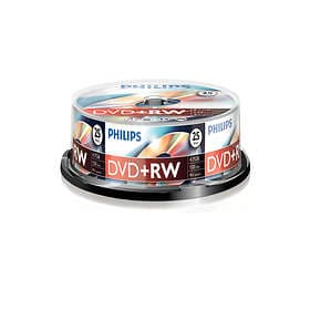 Philips DVD+RW 4.7GB 4x 25-pack Cakebox