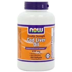 Now Foods Cod Liver Oil Double Strength 650mg 250 Capsules