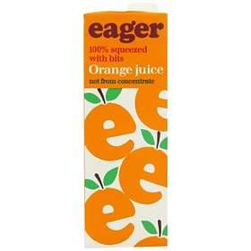 Eager Drinks 100% Squeezed With Bits Pappkartong 1l 8-pack