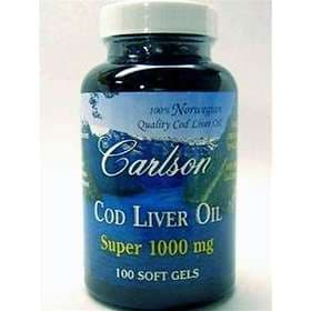 Carlson Labs Cod Liver Oil Super 1000mg 100 Capsules
