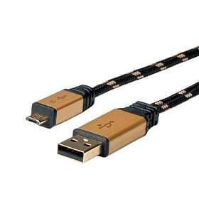 Roline Gold USB A - USB Micro-B 2.0 1.8m
