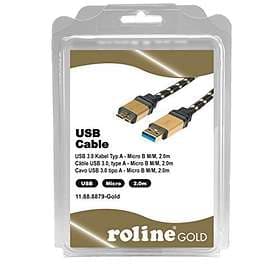 Roline Gold USB A - USB Micro-B 3.0 2m