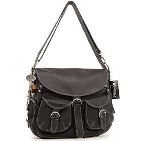 Catwalk Collection Handbags Big Leather CrossBody Bag Courier