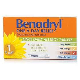 Benadryl Cetrizine One a Day Relief 7 Tablets