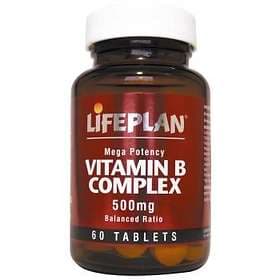 Lifeplan Mega Vitamin B Complex 500mg 60 Tablets