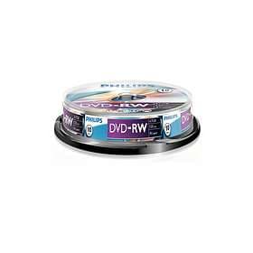 Philips DVD-RW 4.7GB 4x 10-pack Cakebox