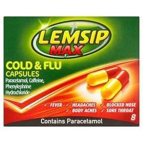 Lemsip Max Cold and Flu 8 Capsules
