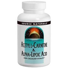Source Naturals Acetyl L-Carnitine & Alpha-Lipoic Acid 650mg 60 Tablets