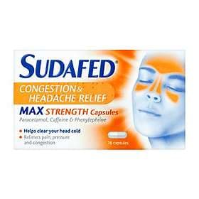 Sudafed Congestion & Headache Relief Max Strength 16 Capsules