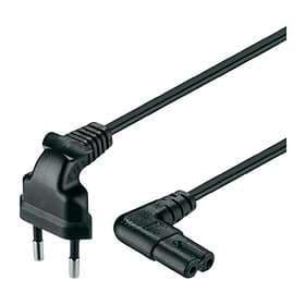 Goobay CEE 7/16 - IEC C7 (2x angled) 3m