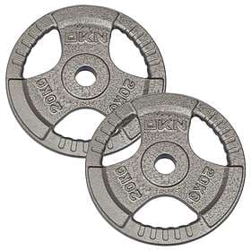 DKN Technology Tri Grip Cast Iron Olympic Weight Plates 2x20kg