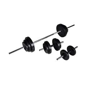 vidaXL barbell +2 Dumbbell Set 30.5kg