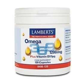 Lamberts Omega 3 6 9 1200mg Plus Vitamin D3 120 Capsules
