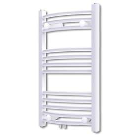 vidaXL Handdukstork Böjd Centralvärme 375W 500x764 (White)