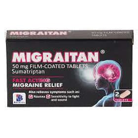Bristol Labs Migraitan 50mg 2 Tablets