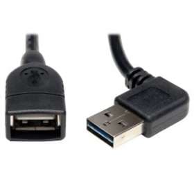 Tripp Lite Universal Reversible USB A (angled) - USB A M-F 2.0 0.5m