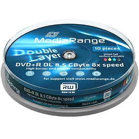 MediaRange DVD+R DL 8.5GB 8x 10-pack Cakebox Inkjet