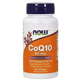 Now Foods CoQ10 60mg & Omega-3 60 Capsules