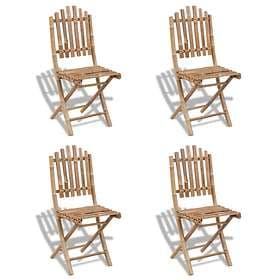 vidaXL Bambu Klappstol (4-pack)