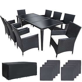TecTake Grupp Monaco 190x90cm (incl. 8 Armchairs)