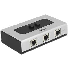 DeLock Switch RJ45 10/100/1000 Mb/s 2 Port Manual Bidirectional