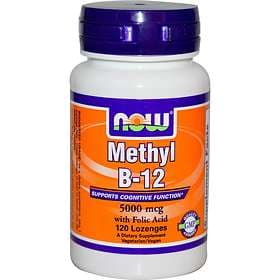 Now Foods Methyl B-12 With Folic Acid 5000mcg 120 Tablets