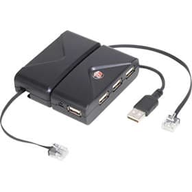 Targus 4-Port USB 2.0 Travel Hub with Retractable Ethernet Cable ACH77