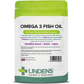 Lindens Apothecary Omega 3 Fish Oil 1000mg 90 Capsules