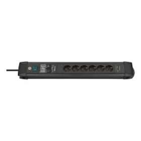 Brennenstuhl Premium Line 6-Way 2xUSB Switch 3m