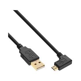 InLine Gold USB A - USB Micro-B (angled) 2.0 0.5m