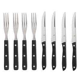 Gense Old Farmer Black Barbecue Cutlery Set 8 pcs