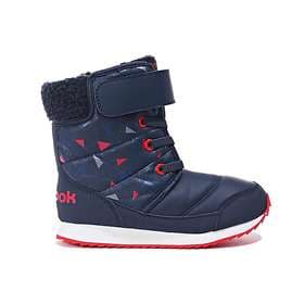 Reebok Snow Prime Lace-Up Pink Smooth Leather Girls Boots BS7779 - Size UK