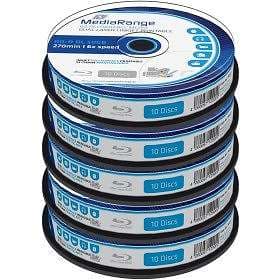 MediaRange BD-R DL 50GB 6x 50-pack Cakebox Inkjet