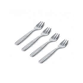 Alessi Colombina Fish Oyster Fork 140mm 4-pack