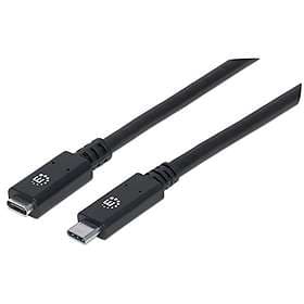 Manhattan SuperSpeed+ USB C - USB C M-F 3.1 0.5m