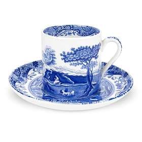 Spode Blue Italian Coffee Cup with Saucer 9cl