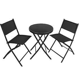 TecTake Grupp Düsseldorf Ø60cm (incl. 2 Chairs)