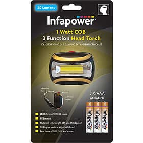 Infapower 1W COB 3 Function Head Torch