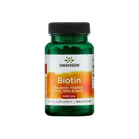 Swanson Biotin 5000mcg 100 Capsules