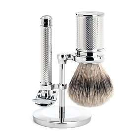 Mühle Traditional Chrome Safety Razor - Silvertip Fibre (3-delar)