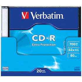 Verbatim CD-R 700MB 52x 20-pack Slimcase Extra Protection