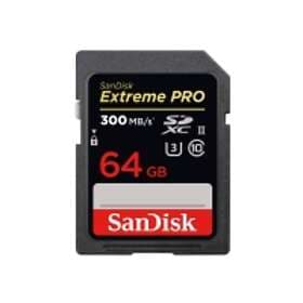 SanDisk Extreme Pro SDXC Class 10 UHS-II U3 V90 300MB/s 64GB