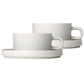 Blomus Pilar Tea Cup with Saucer 17cl 2-pack