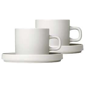 Blomus Pilar Coffee Cup with Saucer 20cl 2-pack