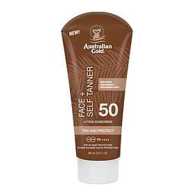 Australian Gold Face+ Self Tanner Tan & Protect SPF50 88ml