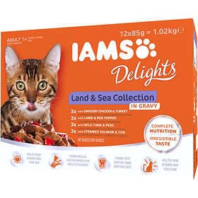 Iams Cat Delights Land & Sea Collection Gravy 72x0.085kg